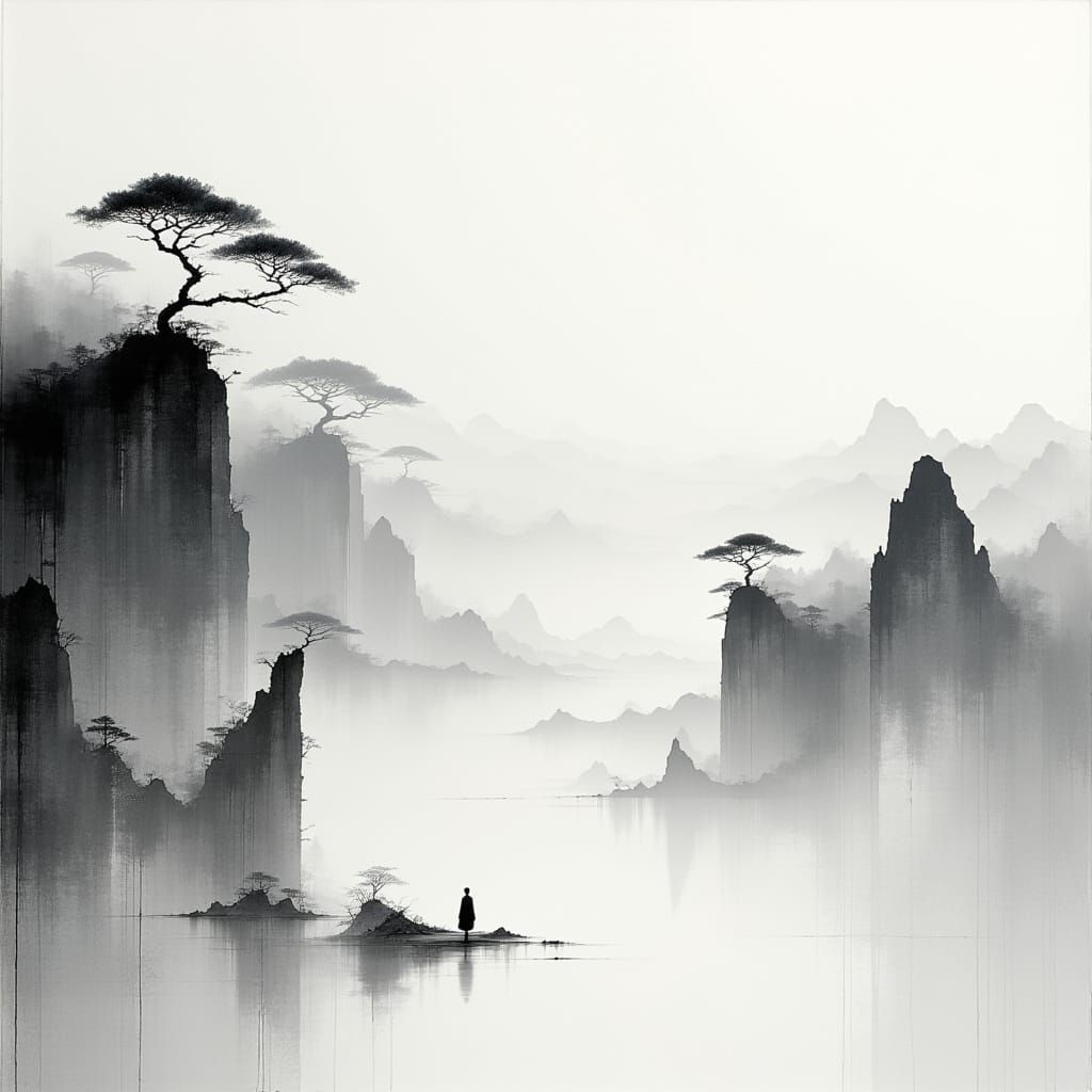 Essence of wabi-sabi, inviting contemplation and embracing t...