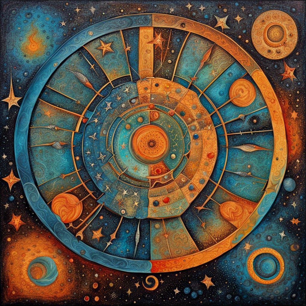 Abstract Sagittarius Zodiac Sign Art