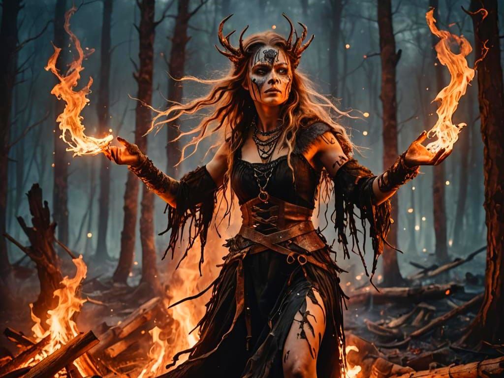 Witch Dance in Blood Moon Clearing