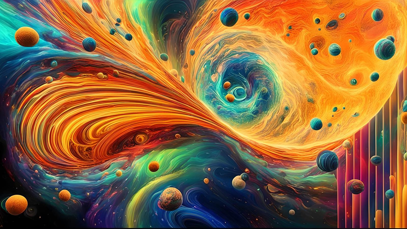 Psychedelic Universe as Oyster in Volumetric Expressionism