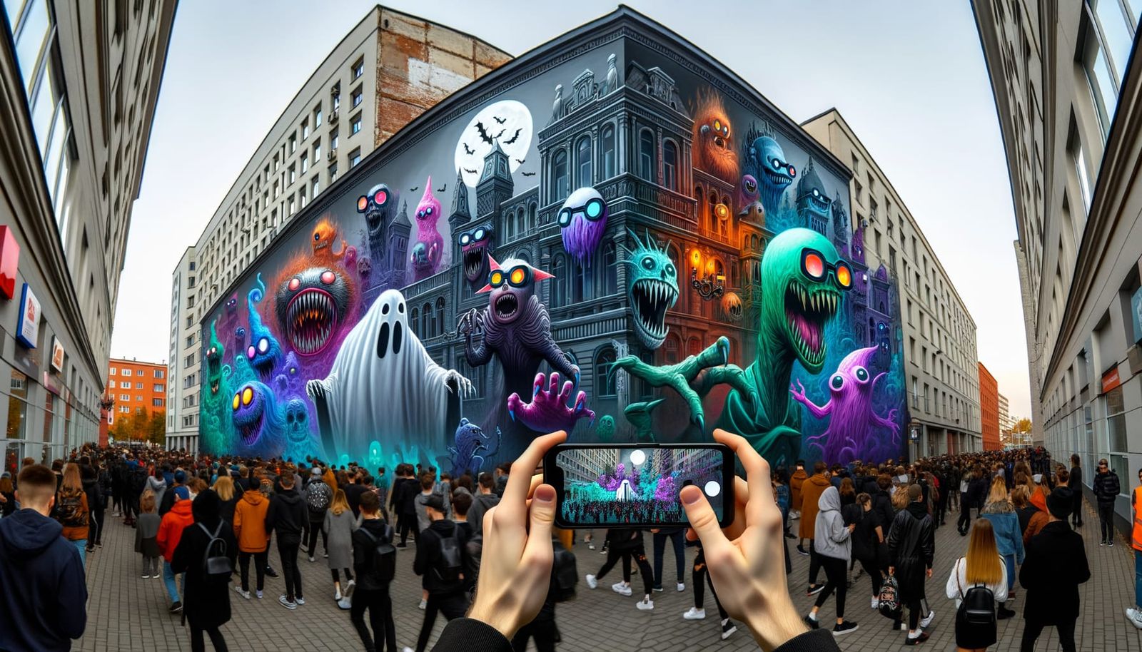 Halloween Augmented Reality Street Art Festival