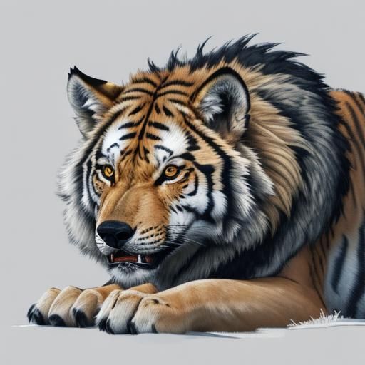 Wolf, Tiger, and Lion Proverb Illustration