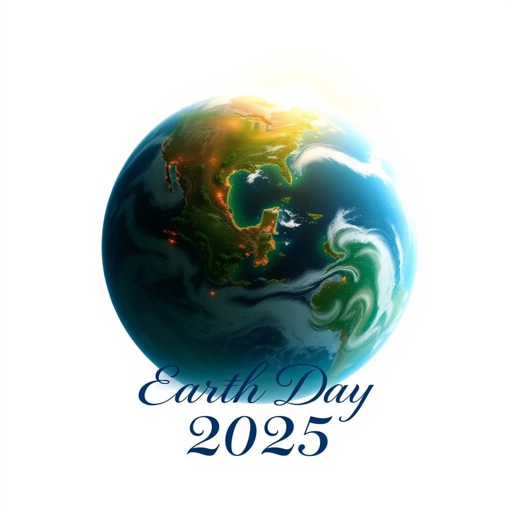 Surreal Earth Illuminated in Vibrant, Golden Light