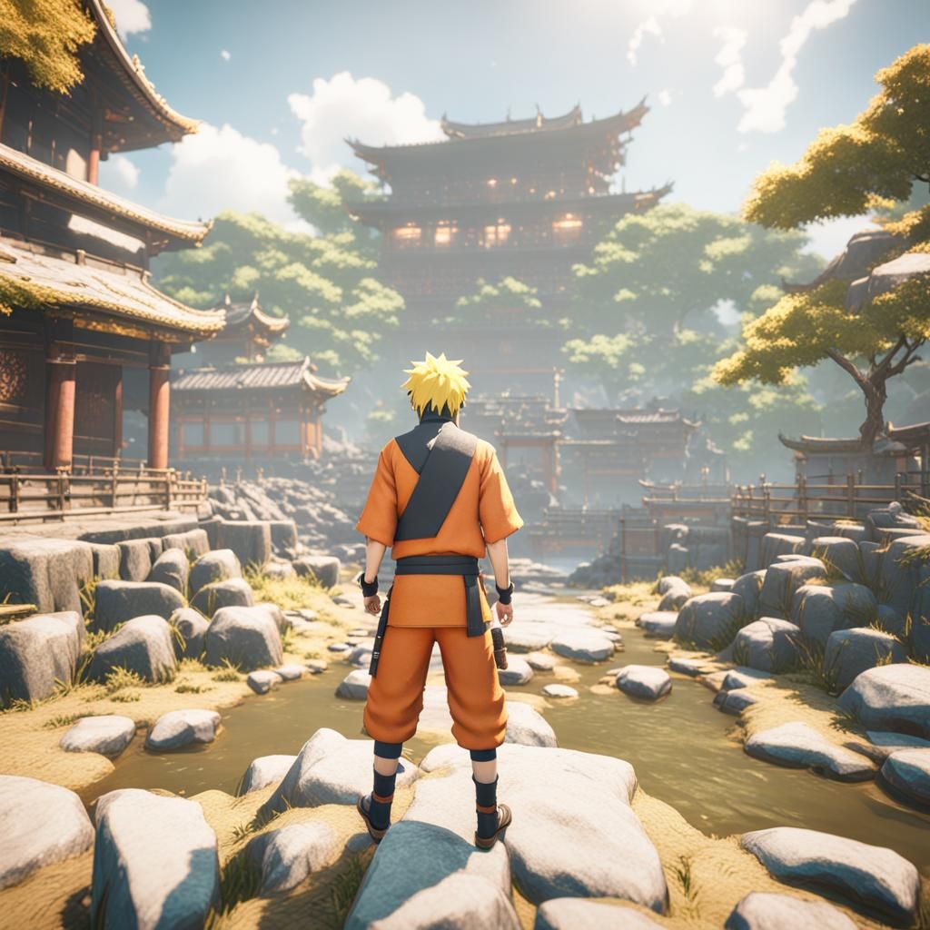 Naruto in Kyubi: 3D Game Cinematic Render