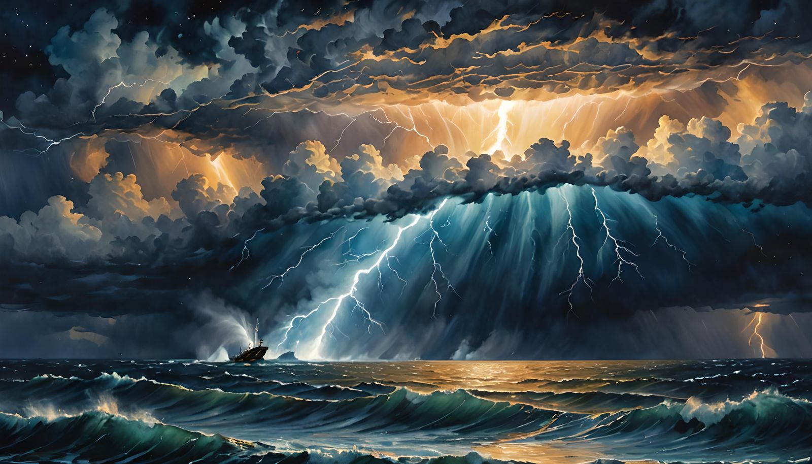 Whale Eye Reflects Stormy Sea in Surreal Watercolour