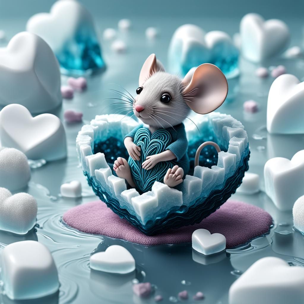 Heartbeat of Love: Abstract 3D Art