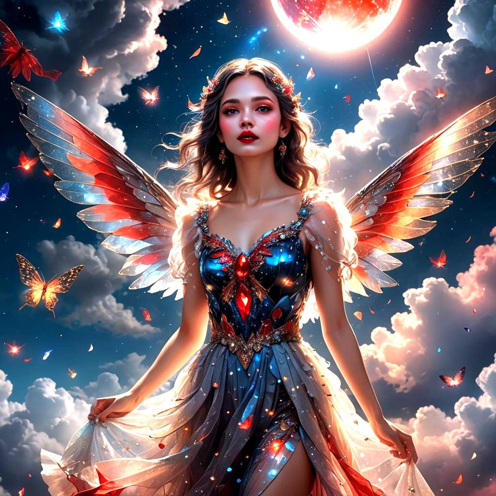 Stunning Fairy Girl in Crystal Style Lighting