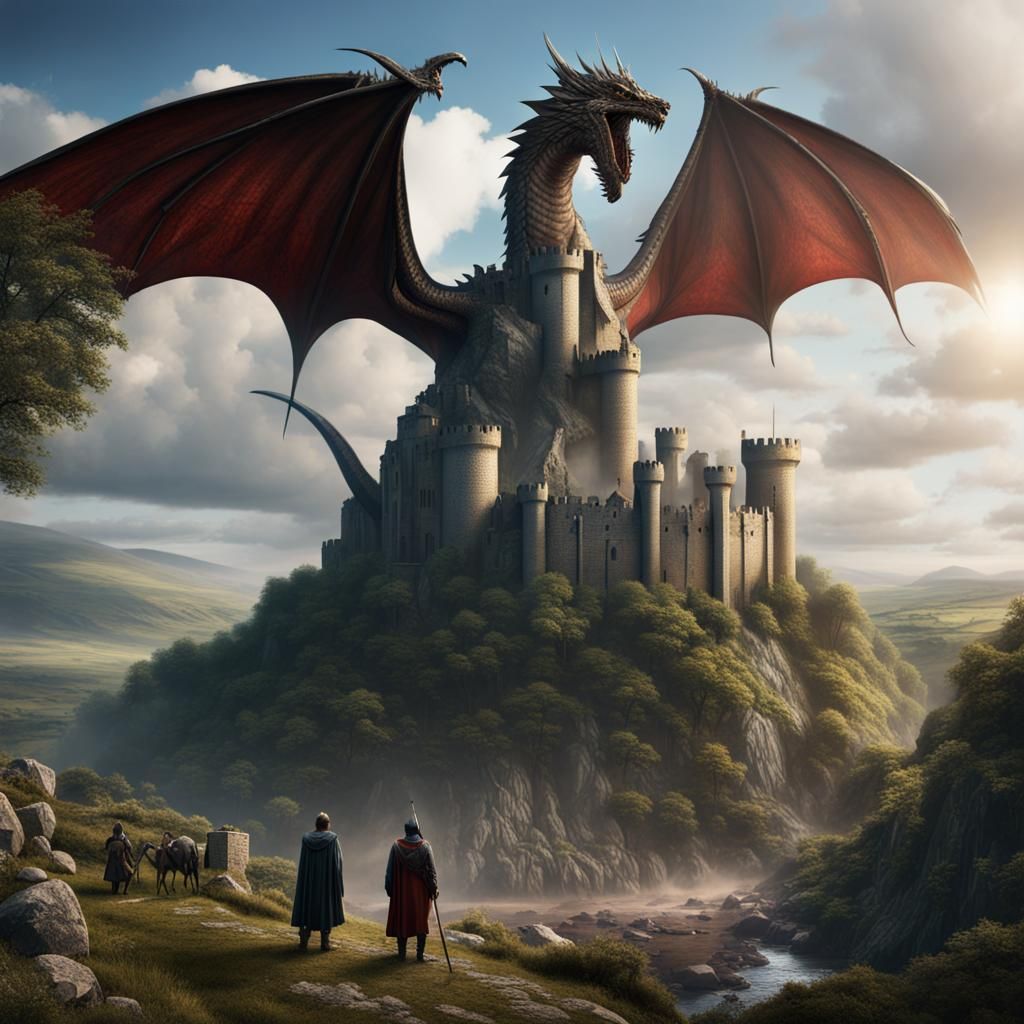 Merlin and King Arthur in Ancient Kingdom