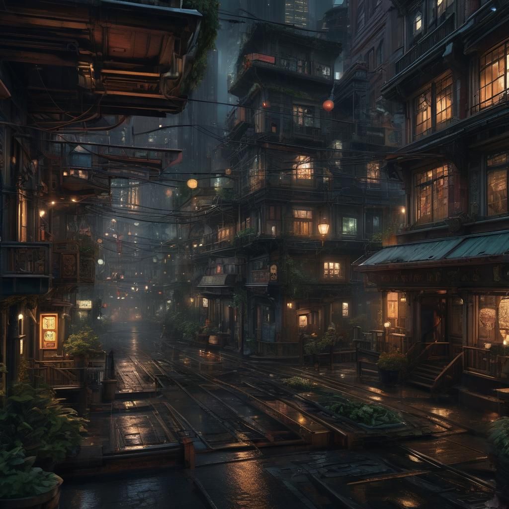 San Francisco Liminal Space at Night: Matte Painting