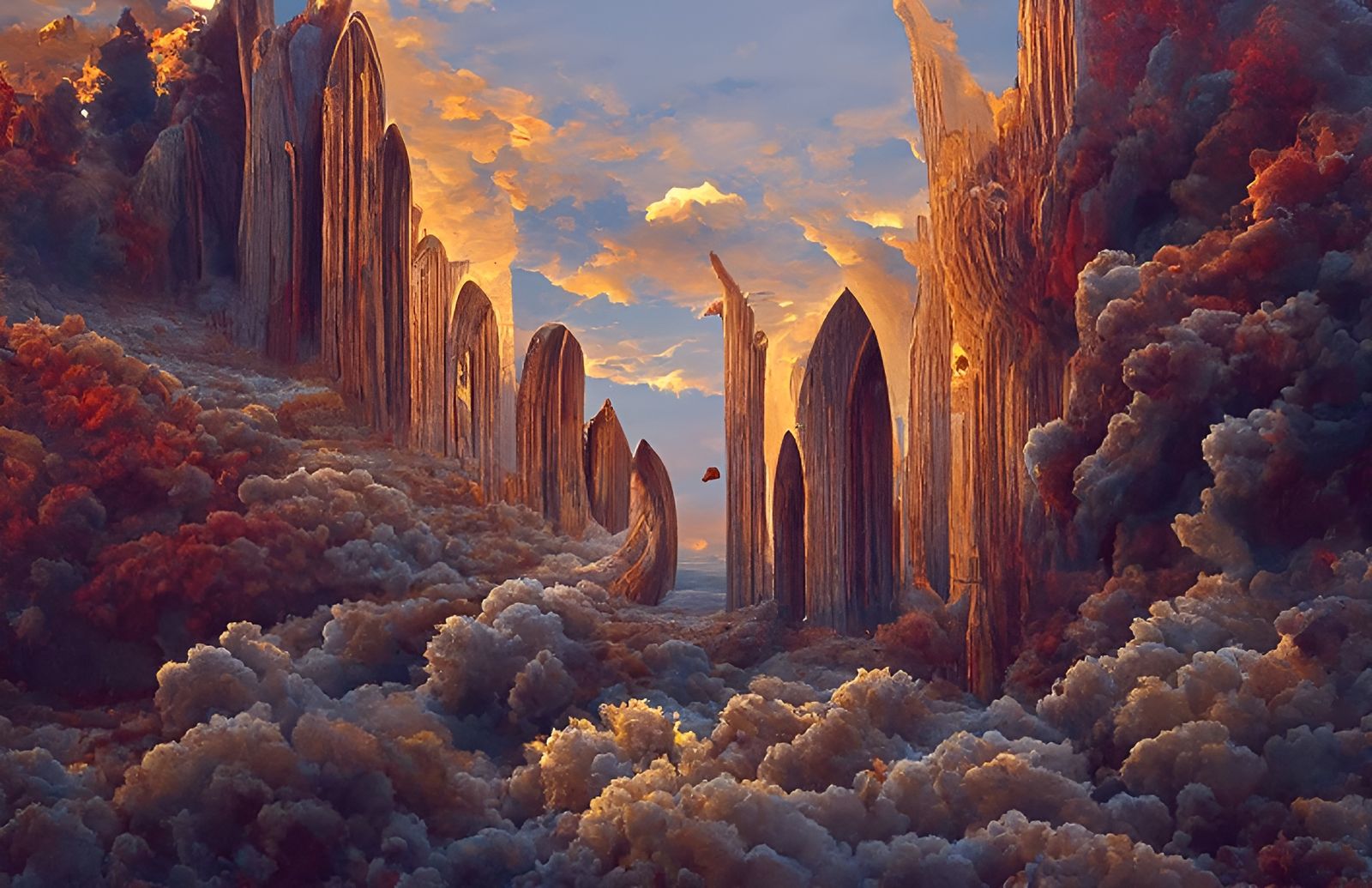 Surreal Liminal Landscape: Digital Art Illustration