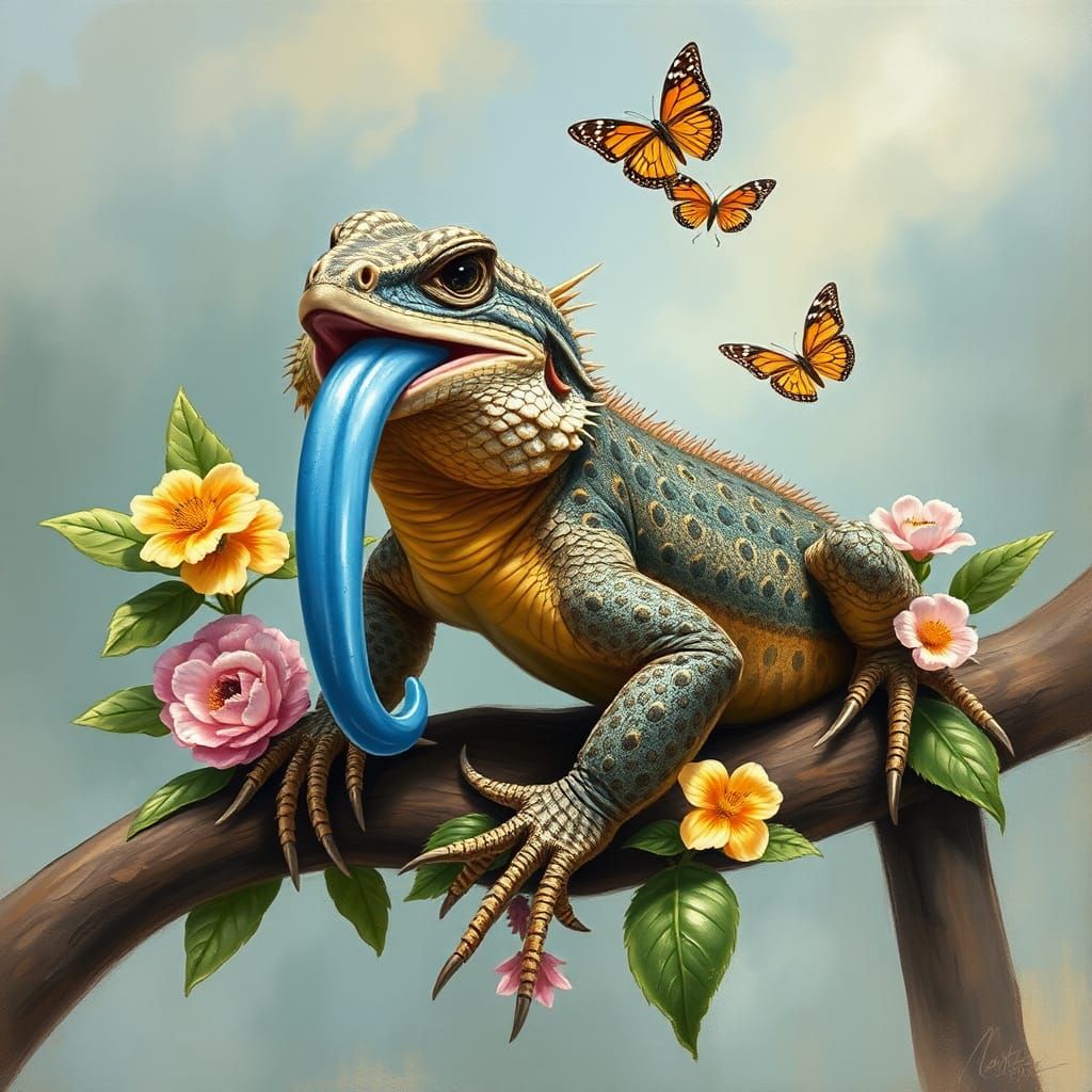 Australian blue-tongue lizard