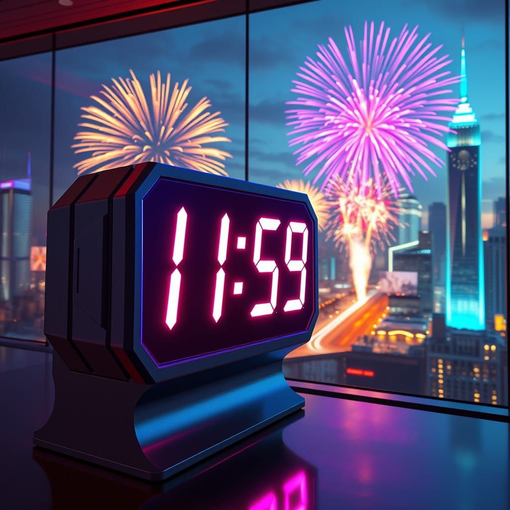 Cyberpunk Countdown to Midnight