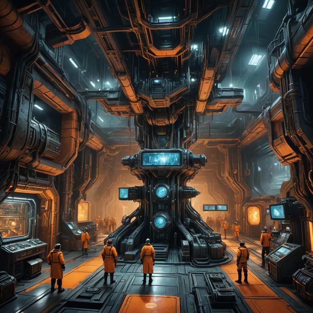 Cavernous Hi-Tech Lab in Cinematic Realism