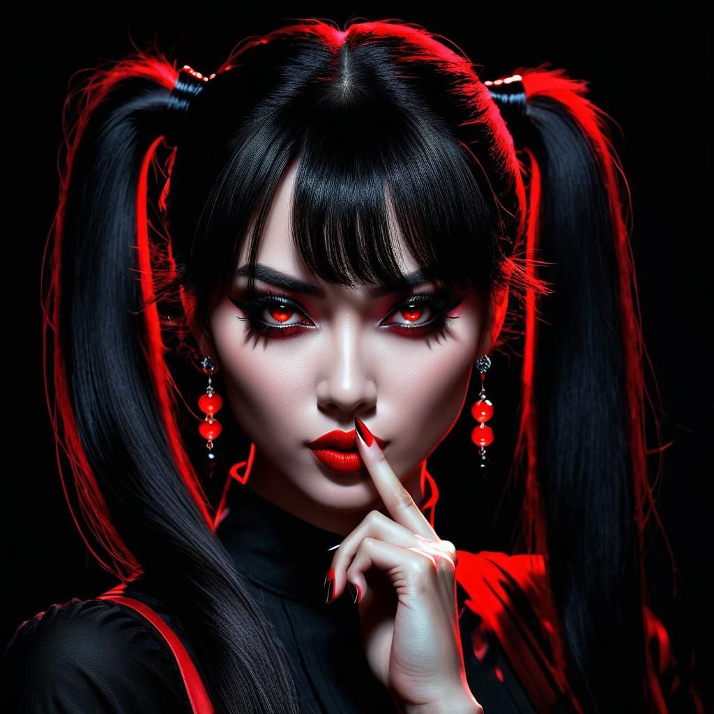 Intensely Macabre Girl Silences Viewer with a Smirk