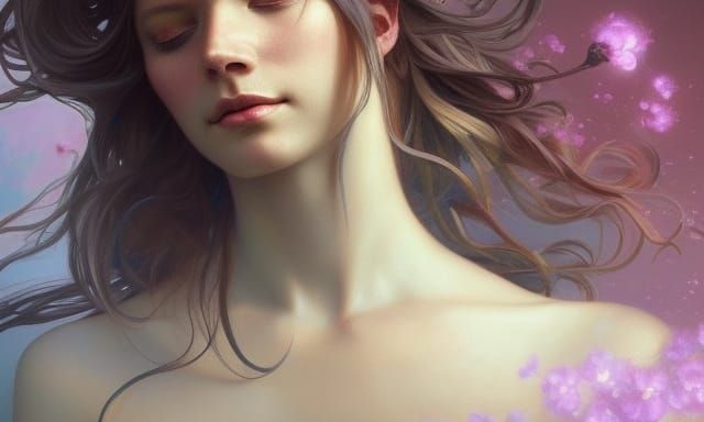 Alluring Angel Portrait in Eldritch Fantasy Style