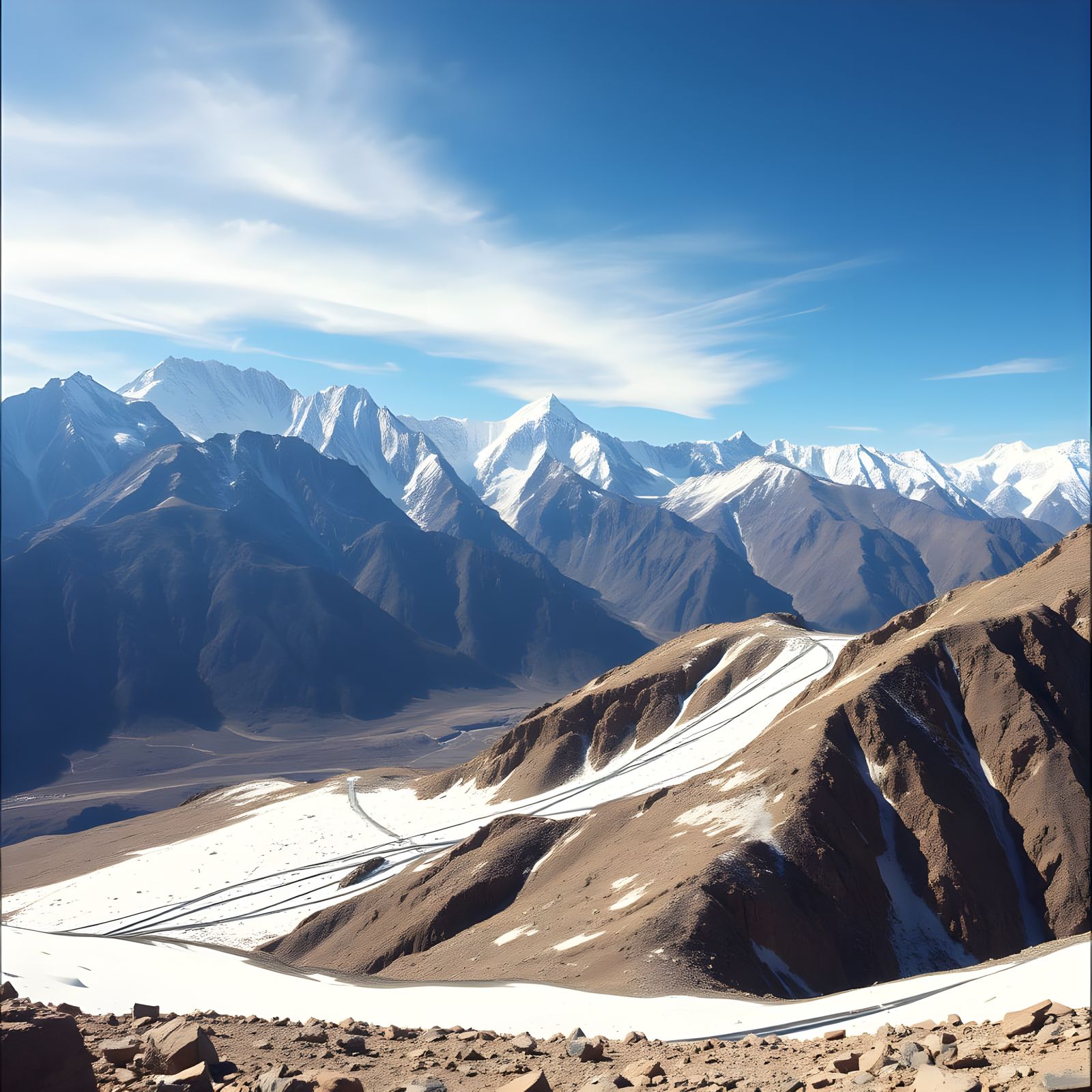 Breathtaking Afghan Mountain Landscape in Cinematic Film Sty...