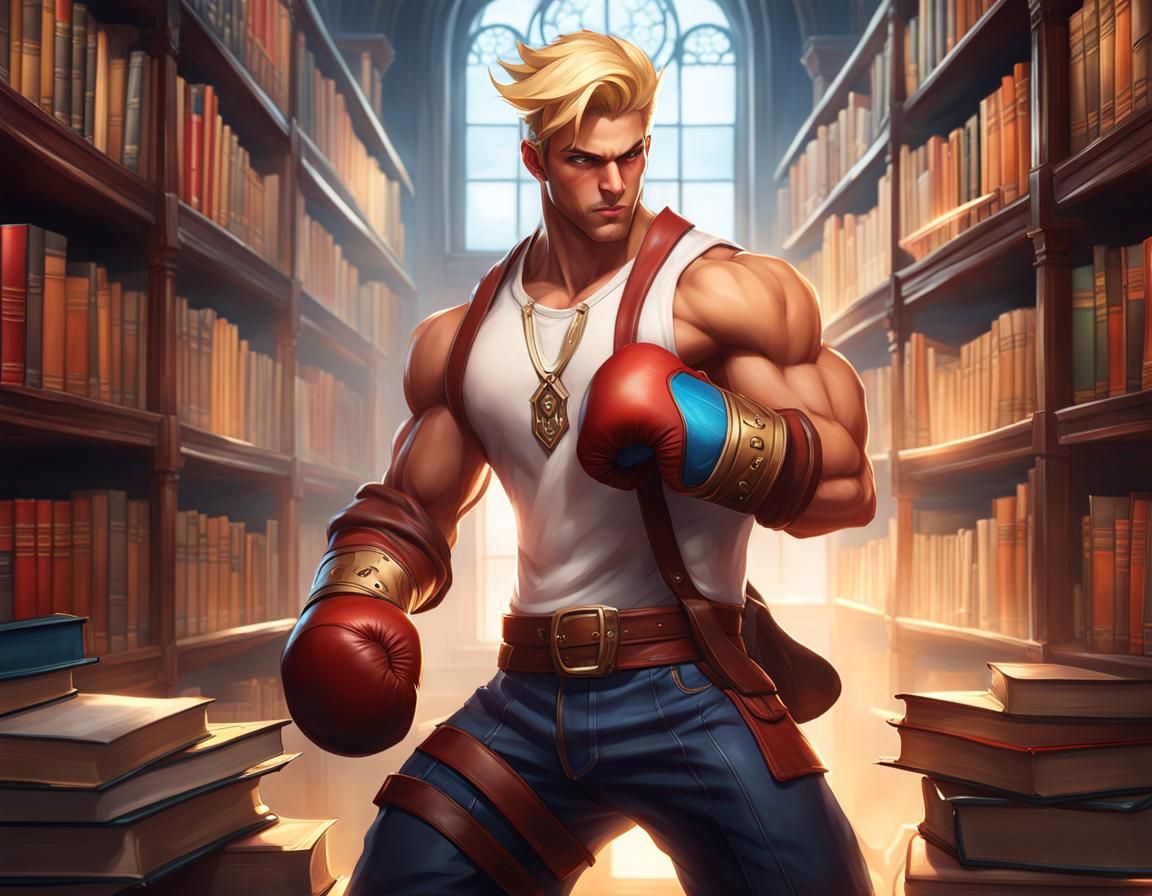 Boxer vs Books: League of Legends Style Concept Art