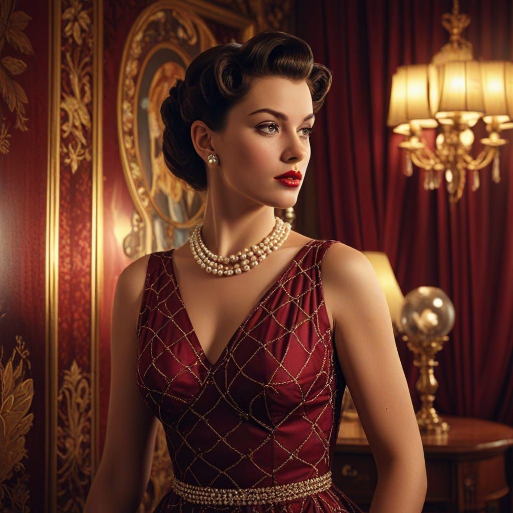 1950s Pin-Up Woman in Alex Ross Style