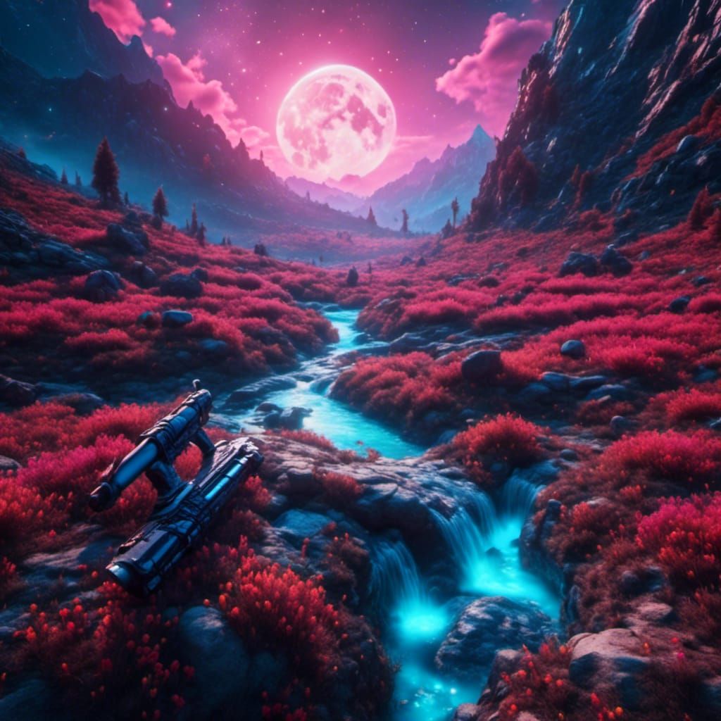 Modern Weapon as Detailed Matte Painting