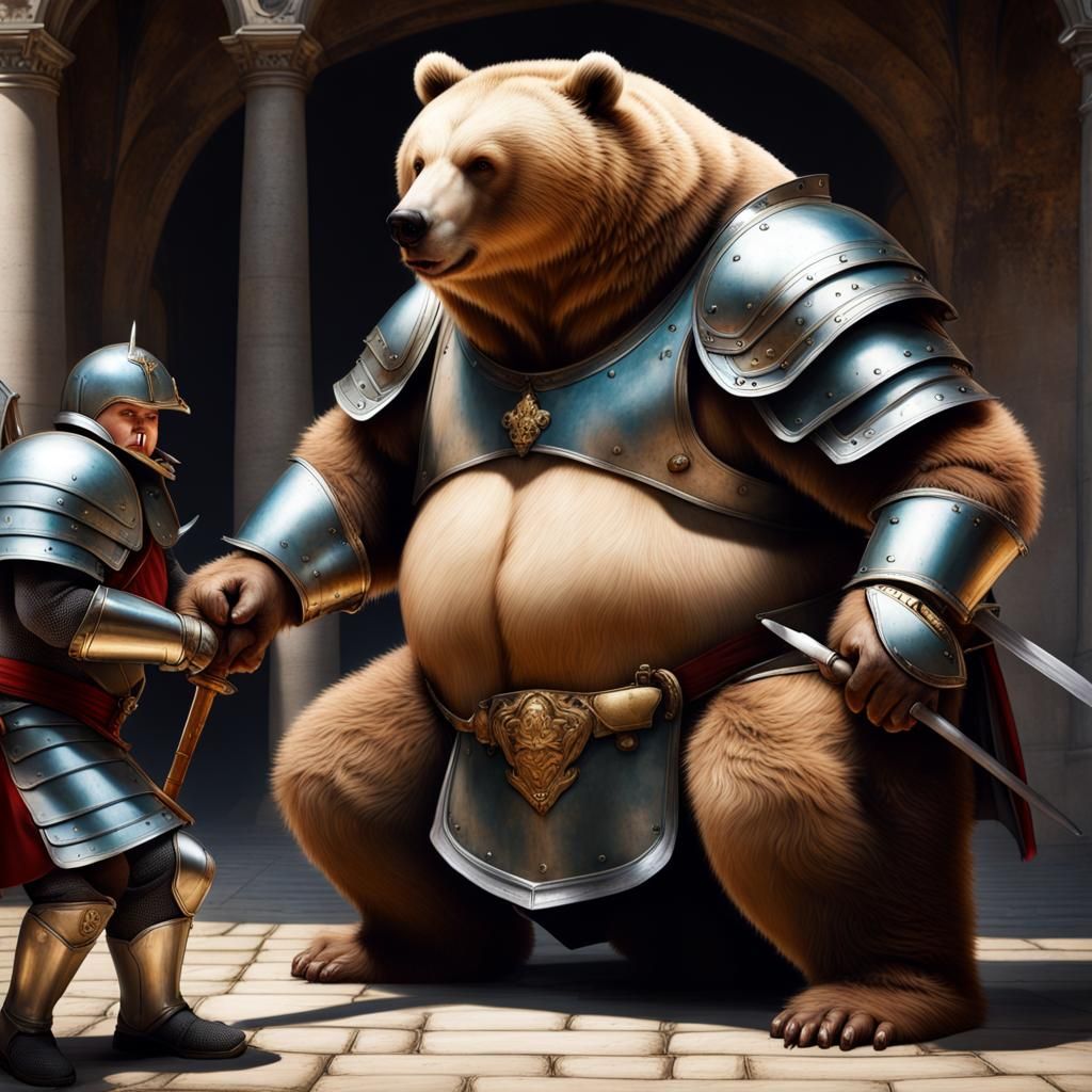 Sir Obese Bear Knight in Combat