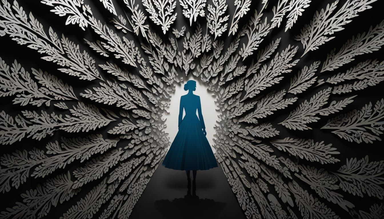 Paper Cutout Portrait of a Young Person