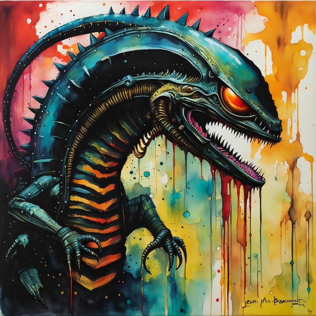 Xenomorphic Salamander in Haunted Ziggurat