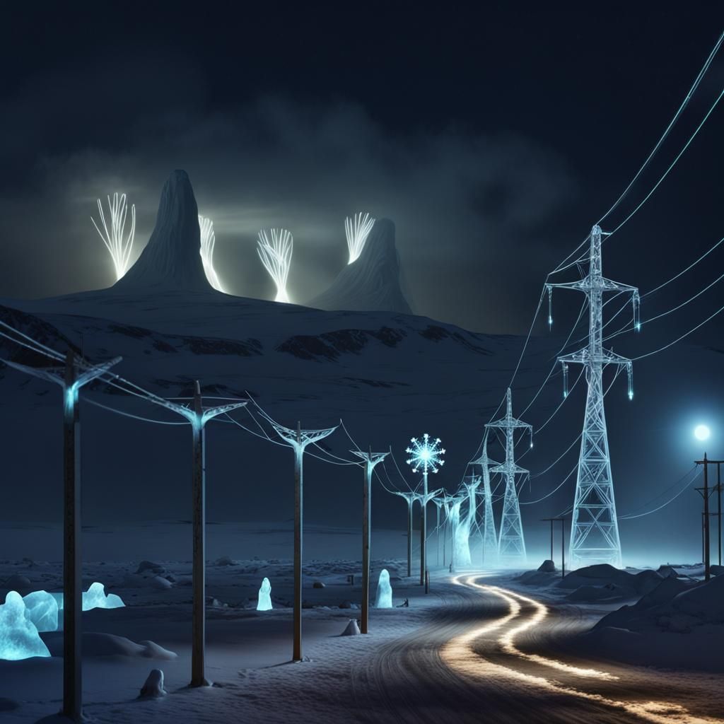Antarctic City: Hooded Figures in a Nuclear Winter
