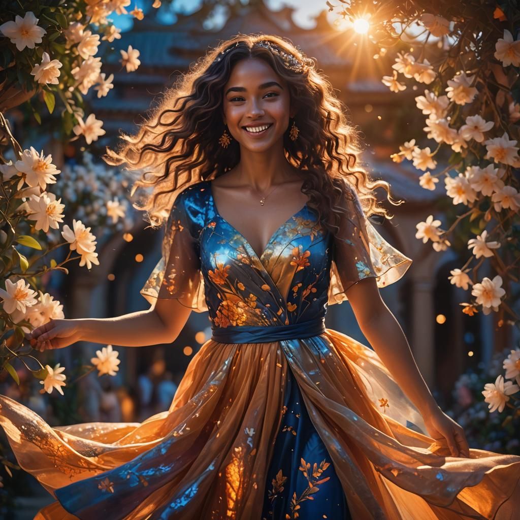 Girl in Jasmine Dress Concept Art