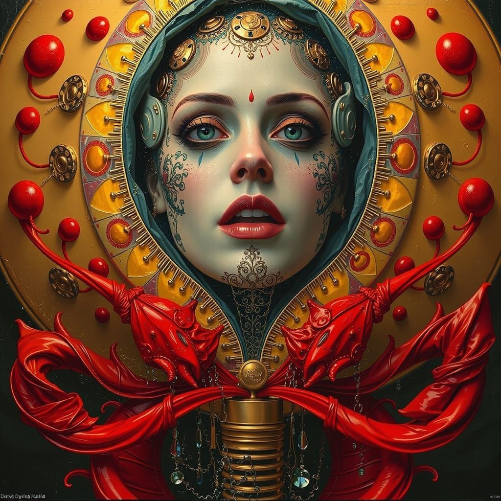 Detailed Expressive Sculpture of Reflected Glory