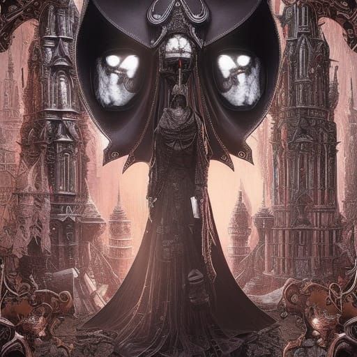 Dystopian Gothic Plague Doctor in Dark Academia