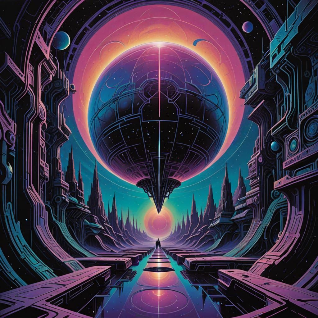 Cosmic Odyssey in Swirling Hues