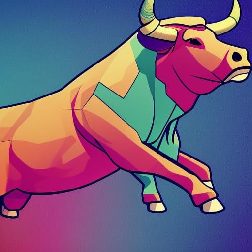 Aggressive Bull App Logo on Stock Chart
