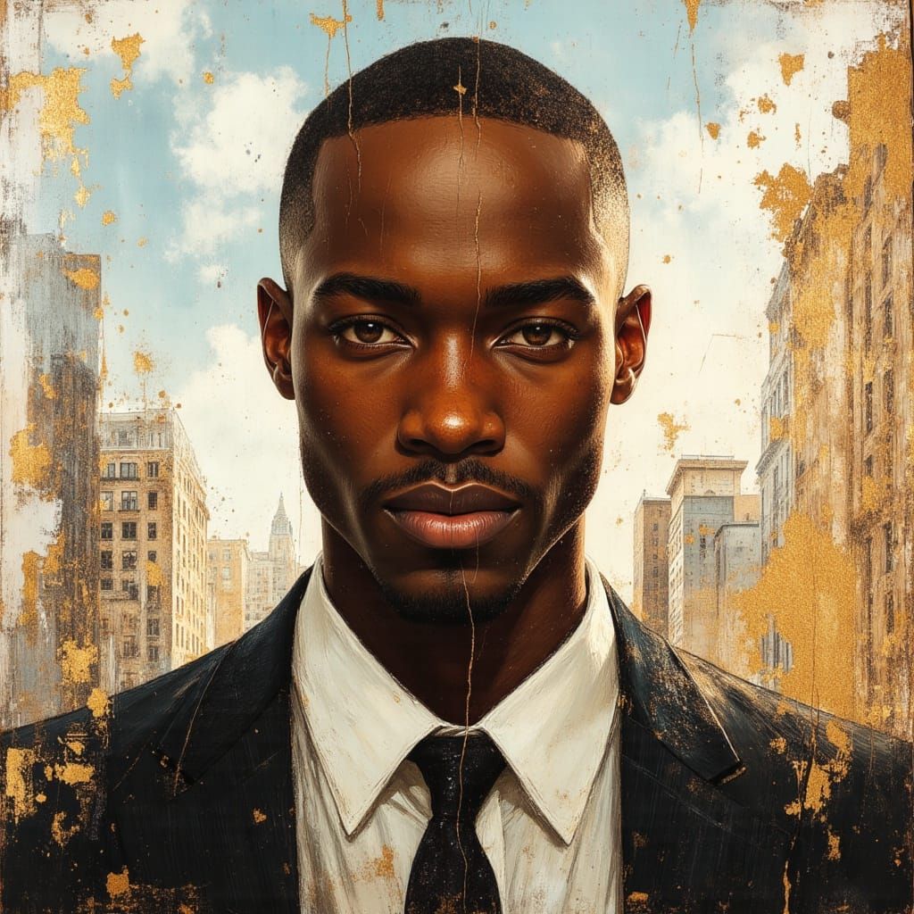 Powerful African Male God in Business Suit
