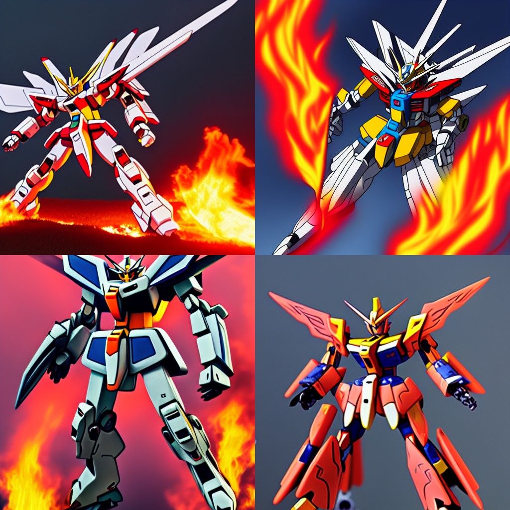 Burning Gundam Illustration