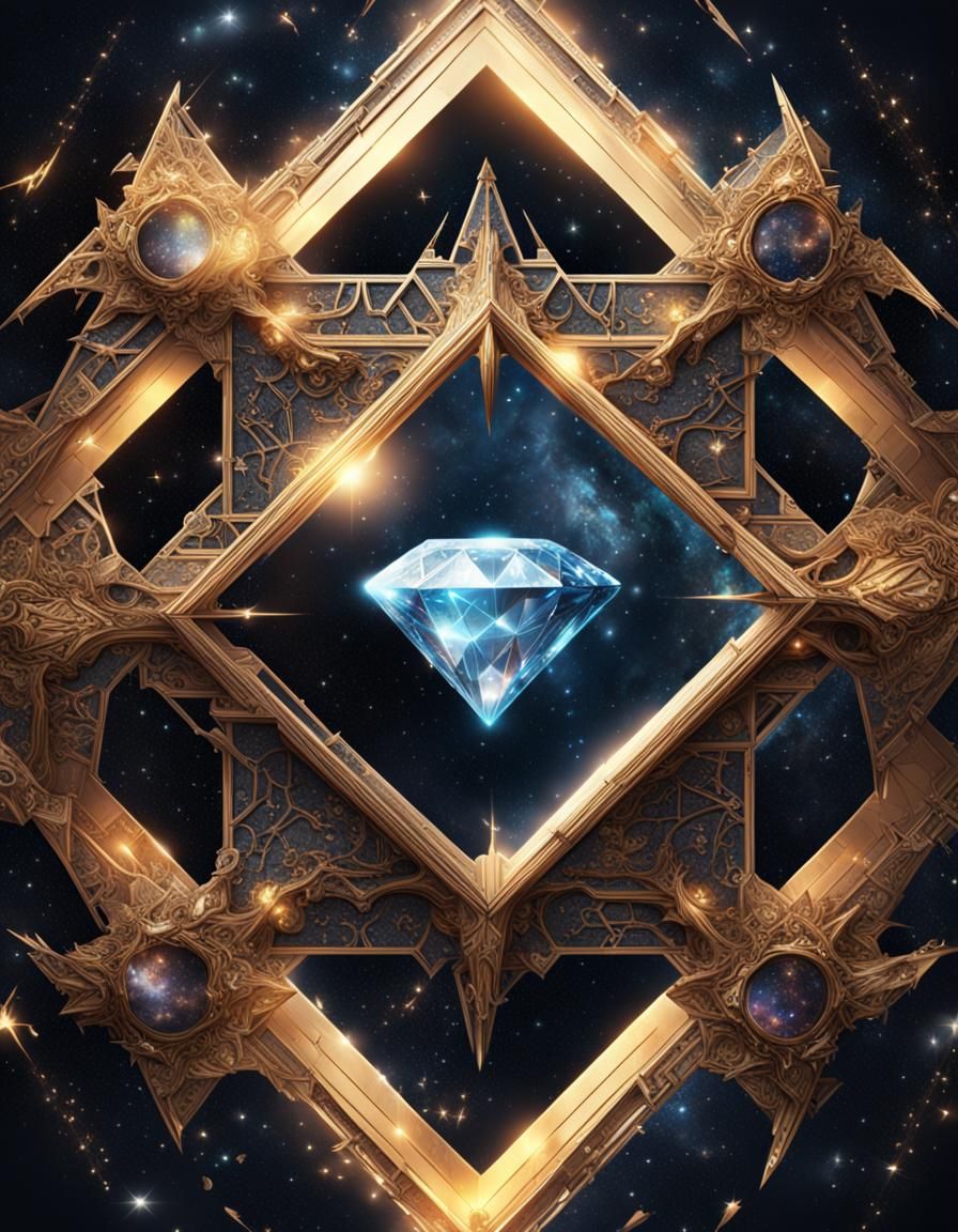 Diamond in Space Digital Matte Painting