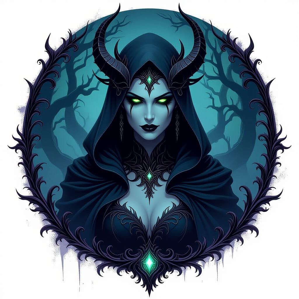 Mephala: Daedric Prince of Secrets in Gothic Fantasy Style