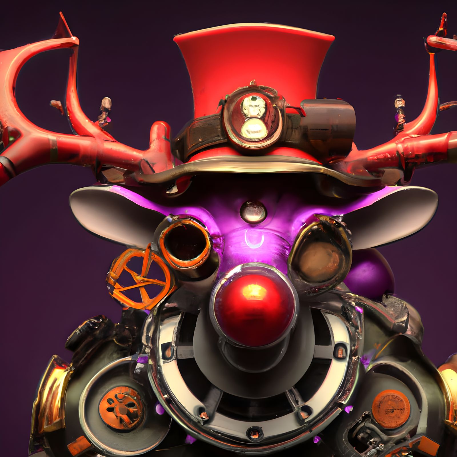 Steampunk Reindeer with a Dark Twist