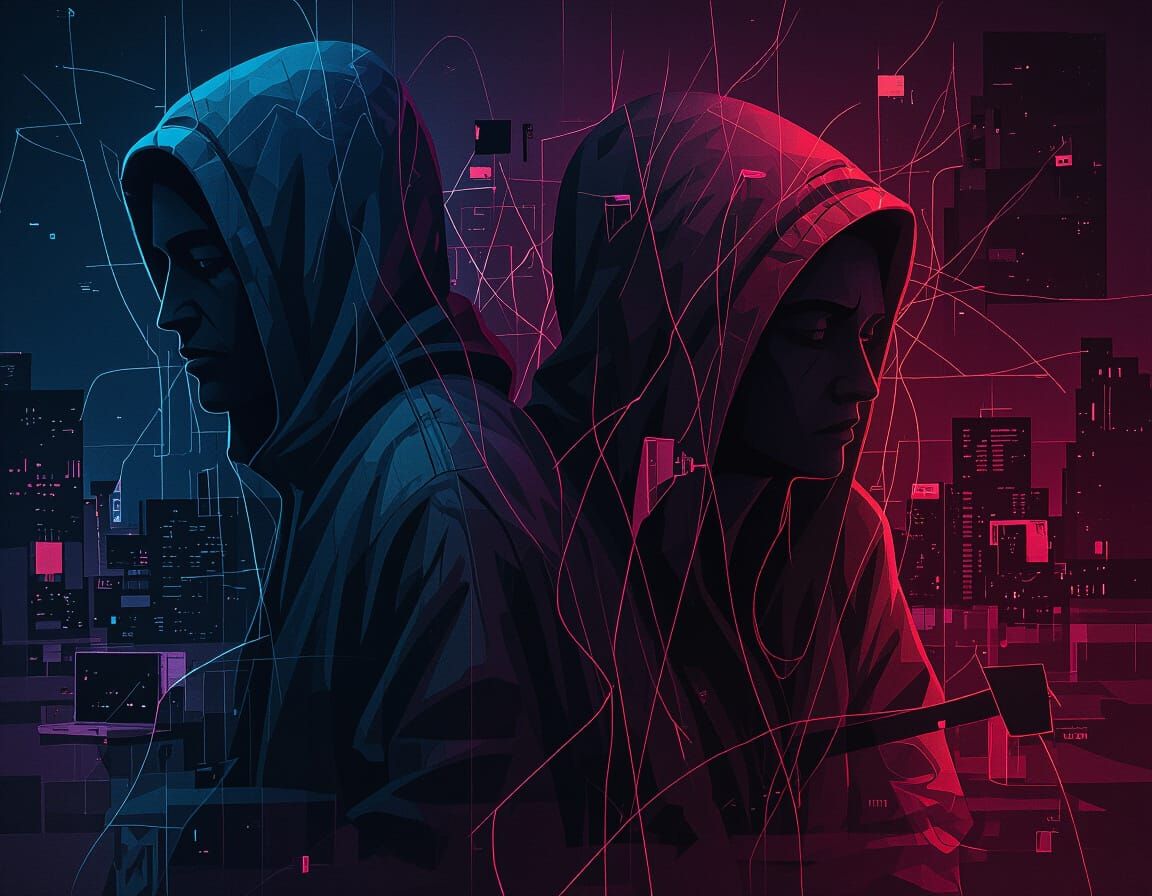 Abstract Digital Art of Modern Life's Emotional Scars