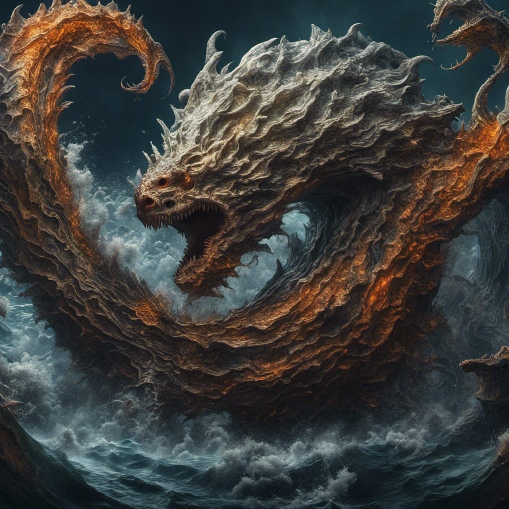 Hyperrealistic Charybdis Concept Art in 8K