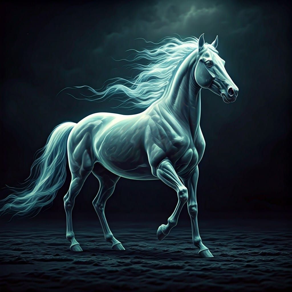 Ethereal Wind Horse in Hyper-Realistic Detail