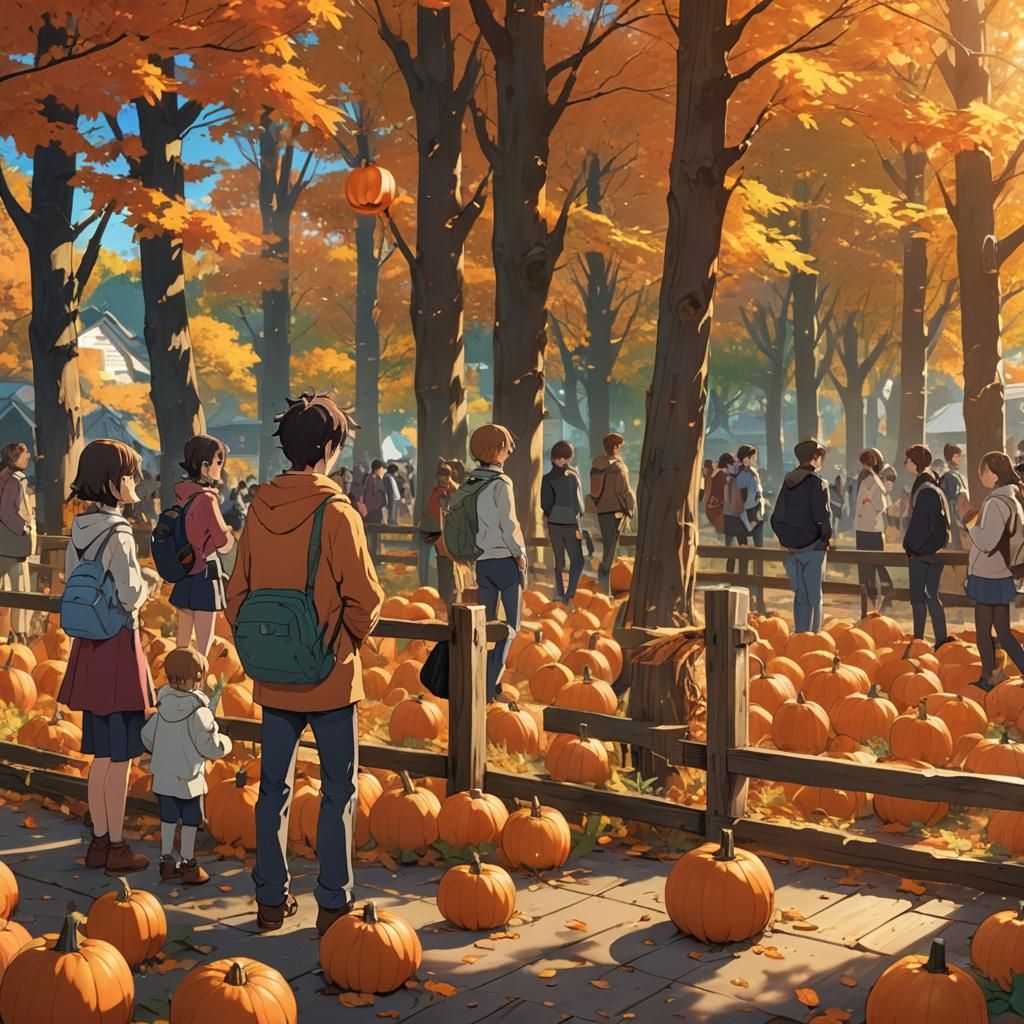 Anime Friends at Autumn Pumpkin Festival
