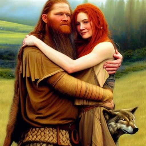 Viking Love: A Gurney-esque Oil Painting