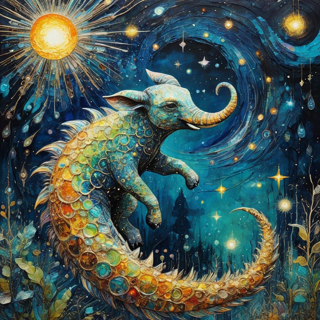 Surreal Celestial Elegator