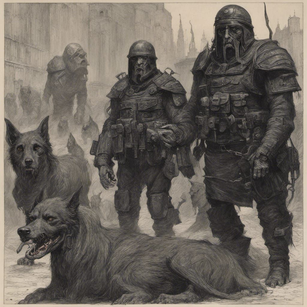 Demon Cops with their Hellhounds II