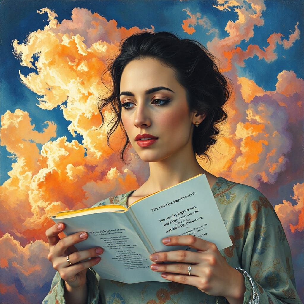 Hope and Longing in a Whirlwind of Vibrant Clouds