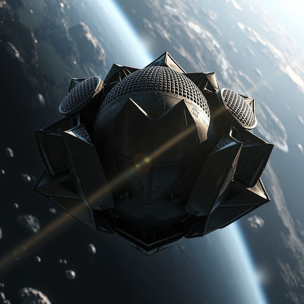 Ethereal Lotus Starship in Gun Metal Black