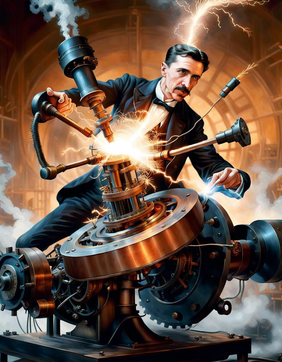 Nikola Tesla's Steampunk High Voltage Inventions