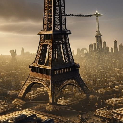 Machinarium Eiffel Tower: Epic Digital Matte Painting