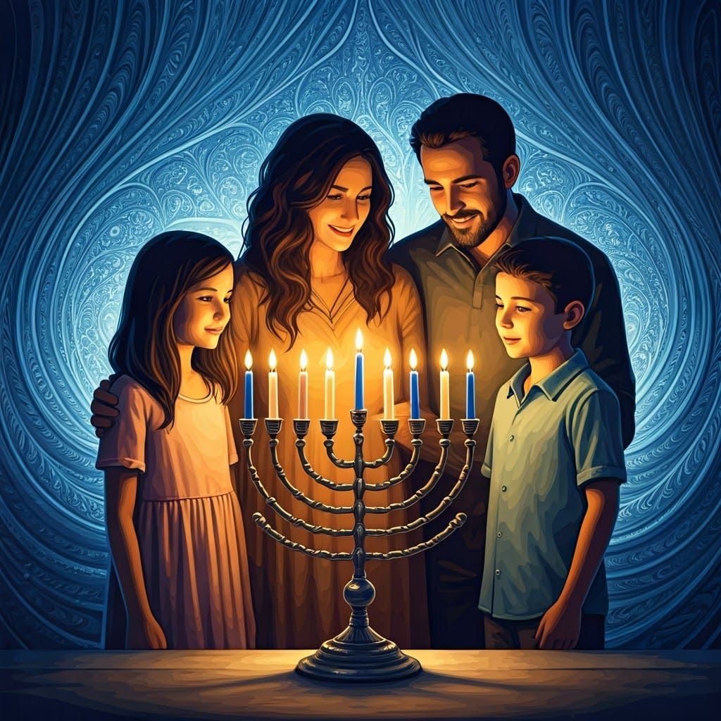 A Family's Menorah Moment