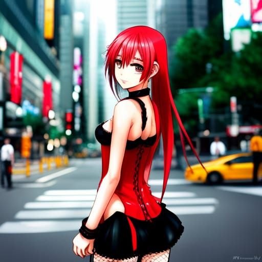 Akihabara cosplay cafe girl